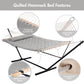 ANOW Double Hammock with Stand 12FT, Heavy Duty Hammocks with Stand for Outdoors, 450 LBS Weight Capacity, Light Gray