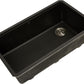 KRAUS Bellucci 32” in. Undermount Workstation Granite Kitchen Sink in Metallic Black with Accessories, KGUW2-33MBL
