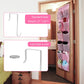 Over the Door 12 Pocket Hanging Shoe Organizer, Pink