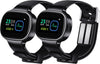EmeTerm Smart FDA-Cleared Anti-Nausea Wristwatch Touchscreen IP67 Waterproof Morning Motion Sickness Relief Rechargeable Fast Acting Drug Free (2 Pack Black with Extra Gel)