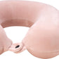 Brookstone Travel Neck Pillow - Lightweight Fleece Casing U-Shaped Stuffable Memory Foam Travel Pillow for Sleeping and Neck Support, Soft Pink