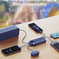 charmast Portable Charger with Built in Cables, Power Bank with Cords Wires, Slim 10000mAh Travel Battery Pack 6 Outputs 3 Inputs 3A Fast Charging for Samsung Google Pixel LG Moto iPhone iPad