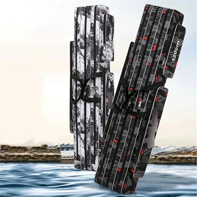 Suwequest Fishing Gear Storage Bag 120 125 130CM Thickened Waterproof Multi-Functional Fishing Bag 2/3 Layer Fishing Rod Bag