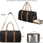 Women Duffle Weekender Travel Bag: Large Duffel Bags with Shoe Compartment Carry On Overnight Tote with Wet Pocket Traveling Weekend Gym Yoga Hospital Bag for Womens Black Brown