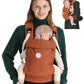 Grownsy Baby Carrier Newborn to Toddler (7-44lbs), Ergonomic & Cozy Wraps with One-Click Buckle, Head Support for Hands-Free Comfort, Sepia