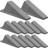Frienda 12 Pcs Jumbo Door Stoppers Heavy Duty Door Stopper Tall up to 2inch Tall Wedge TPR Large Wedge Stackable Big Rubber Doorstop for Hotel Carpet Hardwood Concrete and Tile (Gray)