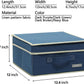 YueYue Foldable Fabric Closet Organizer Bins Box Storage - 4 Pack 12.4 X 12 X 6.7 Inch Storage Bins With Lids 4 Dark Color Boxes - Bins Storage Box Cloth Basket Pack Lid