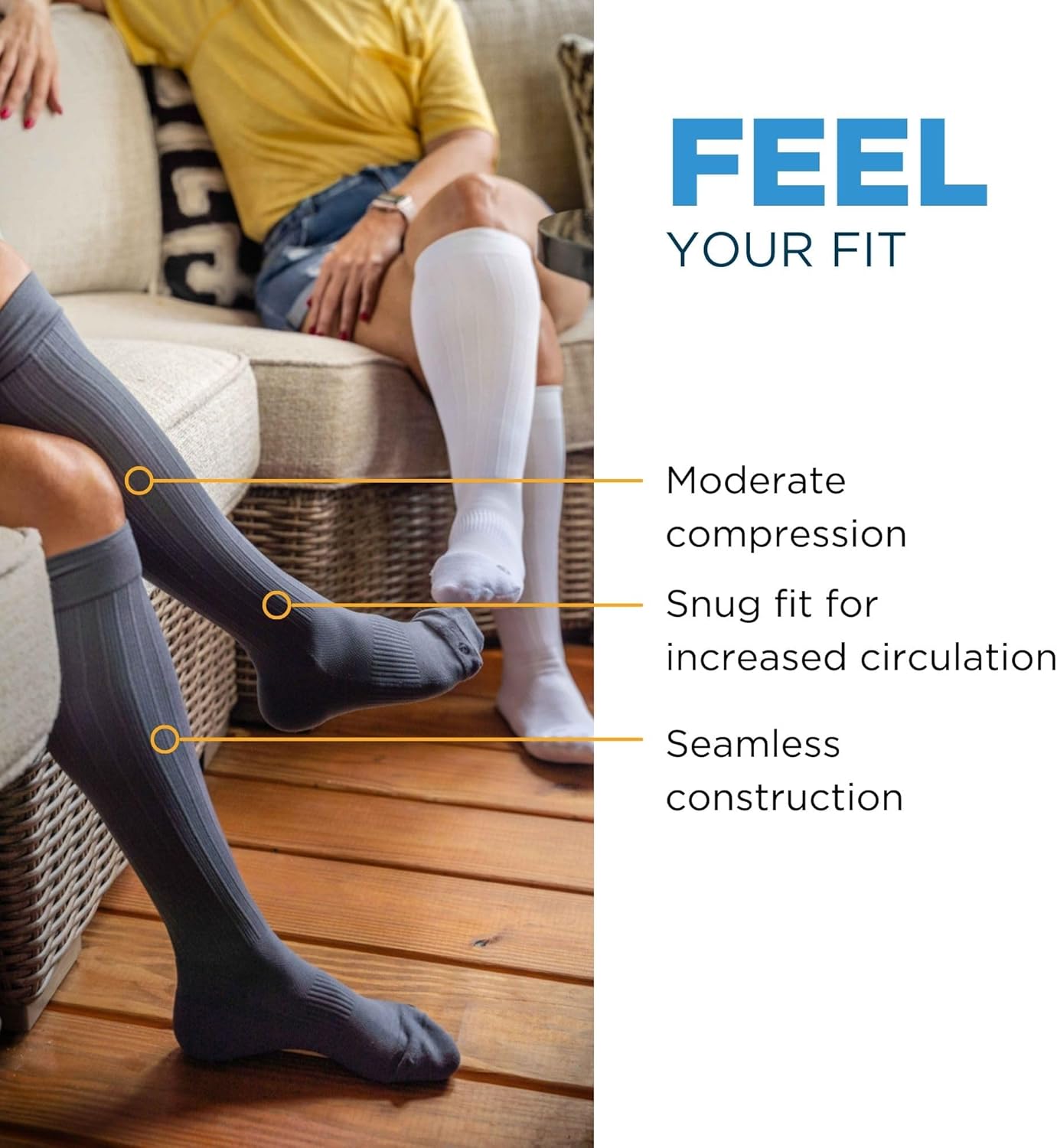 Medical Grade Compression Socks for Men & Women 15-20 mmHg by OrthoSleeve (Pink w/Stripes, Medium)