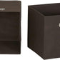 Household Essentials, Brown 6 Pack Fabric Storage Bins with Handle