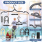 36 Pcs Travel Hangers Portable Foldable Travel Hanger Organizer, Plastic Cruise Ship Essentials Clothes Folding Hangers for Camping Flying RV Europe Vacation Essentials Suitcase, Vivid Black