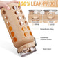 MUKOKO 64oz Glass Water Bottles with Straw and Lid,Half Gallon Water Bottle with Time Marker,Large Glass Water Jug with Silicone Sleeve and Stainless Steel Handle-Amber