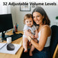 Sound Machine Portable Rechargeable White Noise Machine with 30 Soothing Sounds for Baby Kids Adults 32-Level Vol 4 Timer Brown Noise Sleep Sound Machine for Travel Office Privacy Home