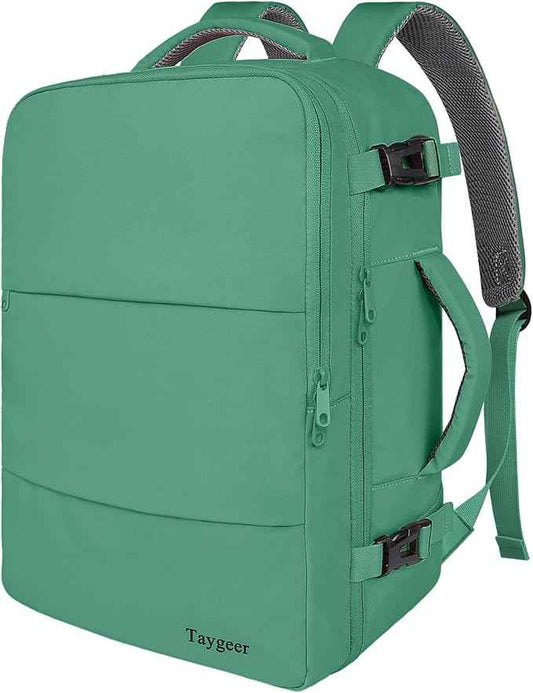 Taygeer Travel Backpack for Women, 40L Airline Approved Carry On with 17.3 inch Laptop Compartment, TSA Friendly Bag for Business Hiking Travel, Backpack Carry On Luggage for friend Gym Sport, Green