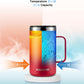 KXIAOCHEN 20oz Insulated Coffee Mug with Lid, Stainless Steel Coffee Cup, Double Wall Vacuum Coffee Tumbler with Handle, Premium Thermal Travel Coffee Mug (Red)