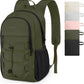 ZOMFELT Hiking Backpack for Women Men, 15L Lightweight Packable Backpacks for Trip, Water Resistant Small Travel Backpack, Foldable daypack for Hiking, Walking, Cycling, Camping, Green - Roamly