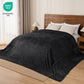 PHF Oversized King Fleece Blanket 120"x120", No Shed No Pilling Big Soft Blanket, Extra Large 10'x 10' Lightweight for Bed, Sofa Travel and Camping, Suitable for All Season, Black