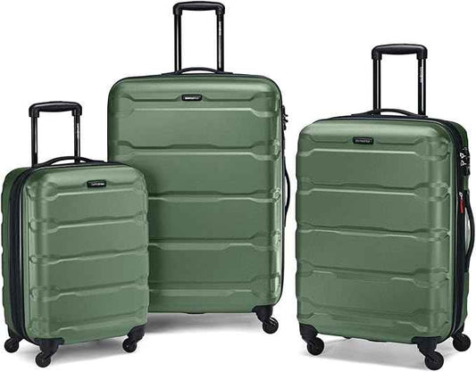 Samsonite Omni PC Hardside Expandable Luggage with Spinner Wheels, 3-Piece Set (20/24/28), Army Green
