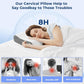 Memory Foam Pillows 2 Pack Neck Pillow - Neck Support Pillow for Pain Relief, Ergonomic Cervical Pillow for Sleeping, Orthopedic Contour Bed Pillow for Side, Back, Stomach Sleepers,Grey