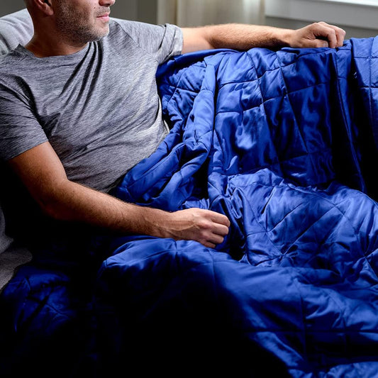 LUXOME Lightweight Blanket | 100% Rayon (Viscose) from Bamboo Fabric & Fill | King/Cal King - 98"x92" | Thermal-Regulating | Super Soft | Sapphire
