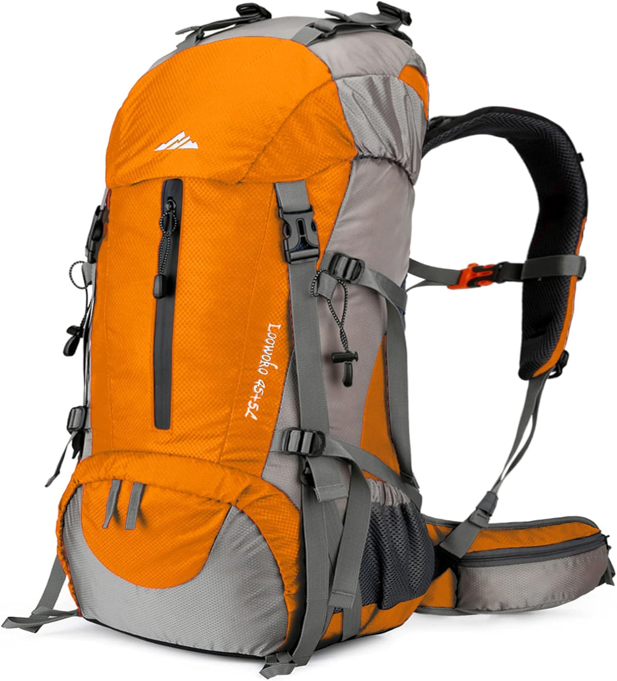 Loowoko 50L Hiking Backpack, Waterproof Camping Essentials Bag with Rain Cover, 45+5 Liter Lightweight Backpacking Back Pack - Roamly