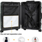 Zipperless Luggage, Polycarbonate Aluminum Hard Shell, Expandable Carry-On Suitcase with Spinner Wheels, Hard Shell Suitcase, 20 Inch Cabin - Roamly