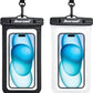 Hiearcool Universal Waterproof Phone Pouch,Underwater Dry Bag for iPhone 16 15 14 13 Pro Max XS Plus up to 8.3",IPX8 Cell Phone Case for Cruise Travel Essentials-Black&Clear-2Pack