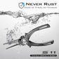 GOMEXUS Titanium Fishing Pliers 7.5'' with Side Cutters, Lanyard & Leather Sheath, Never Rust Hook Remover, Saltwater Resistant, Inshore & Nearshore Fishing (Split Ring Nose, 7.5 INCHES)