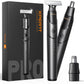 [2025 Upgraded] Body & Nose Hair Trimmer Kit, [All-in-One] Travel Beard Electric Shaver for Men, USB-C Fast Charging, Rechargeable Painless Razor Cordless Waterproof Wet/Dry, Black(Solo)