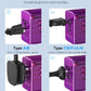 Universal Travel Adapter Offers 5.8A 3X 3.0A USB-C Ports, 2X 2.4A USB-A Ports and Multi AC Outlet, All-in-One International Power Plug Adapter Worldwide Travel Charger for EU USA UK AUS (Purple)