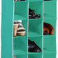 SIMPLE HOUSEWARE Hanging Closet Organizers 24 Section Shoe Shelves, Turquoise