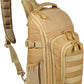 DBTAC Tactical Personal Defense EDC Bags & Packs | 10L Military Shoulder Backpack with Sling for Concealed Carry, Range, Travel, Hiking, Outdoor Sports (Brown)