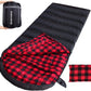 0 Degree Sleeping Bag Cotton Flannel Winter Cold Weather for Adults XXL Sleeping Bag 4 Season Big and Tall with Pillow Compression Sack