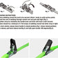 XSTRAP STANDARD Ratchet Tie Down Straps 4 Pk 10 Ft- 300 Lbs Load Cap- 900 Lbs Break Strength-Cargo Straps for UTV, ATV, Pickup,Truck, Moving Appliances, Lawn Equipment, Neon Green