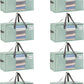 VENO 8 Pack Moving Bags, Comforter and Blanket Storage Bags for Closet, Moving Boxes, Boxes with Lids Alternative, College Dorm Packing Supplies, Foldable Heavy-Duty Tote (Light Green Matte, 8 Pack)