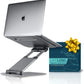 Lifelong Ergonomic Adjustable Laptop Stand for Desk - Height Up to 20" Portable Computer Laptop Riser Holder, Fits All MacBook Air & 10 15 17 Inches Laptops, Back to School Gift for Men & Women