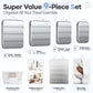Veken 9/11 Set Compression Packing Cubes for Travel Essentials,Compressible Expandable Large Luggage Suitcase Organizer Bags for Clothing,Durable Space Saver Storage Bags with Toiletry Bags(White)