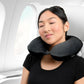 Brookstone Travel Neck Pillow - Lightweight Fleece Casing U-Shaped Stuffable Memory Foam Travel Pillow for Sleeping and Neck Support, Olive