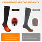SNOW DEER Upgraded Rechargeable Electric Heated Socks,7.4V 2200mAh Battery Powered Cold Weather Heat Socks for Men Women,Outdoor Riding Camping Hiking Motorcycle Skiing Warm Winter Socks