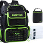 AUMTISC Fishing Tackle Backpack, Fishing Backpacks with 2 Rod Holders, Waterproof Bag Backpack with 4 Tackle Boxes, Rain Cover & Small Insulated Bag, Large Fishing Backpacks for Fish Gear & Equipment