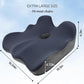Seat Cushion, X-Large Memory Foam Office Chair Cushion, for Pressure Relief Sciatica & Pain Relief for Long Sitting Hours on Office/Home Chair, Car (Blue)