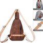 10L Crossbody Sling Bag for Women Men Anti Theft Cross Body Fanny Pack Belt Bag Purse Gifts for Women Faux Leather, Brown