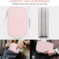 FYY Electronic Organizer, Large Travel Cable Organizer Bag Pouch Electronic Accessories Carry Case Portable Waterproof Double Layers All-in-One Storage Bag for Cable, Cord, Charger, Phone, Light Pink