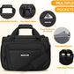 Underseat Carry On Luggage Lightweight Travel Tote Weekender Bag Overnight Duffle Bag for Travel, Travel Essentials Personal Item Travel Bag for Women and Men,Black-18Inch