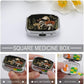 Metal 2 Compartment Pill Organizer Travel Friendly Portable Compact Pill Box Cute Pill Case to Hold Vitamins,Fish Oil,Supplements,Meds,Tablet for Purse,Pocket. (Plant)