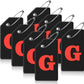 8 Pcs Luggage Tags for Suitcases, 26 Initial Letter Travel Luggage Baggage Identification Labels ID Tags Fully Bendable Tags with Stainless Steel Loop (Letter G, Black)