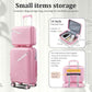 4 Piece Expandable Hardshell Pink Luggage Sets with Spinner Wheels, Lightweight Travel Suitcase Set with TSA Locks, 20 inch Carry On for Women (Pink#B, 4 Piece Set)