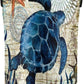 Vintage Sea Turtle 2 Bottle Wine Carrier Tote Bag Insulated Neoprene Portable Wine Cooler for Travel Picnic Beach