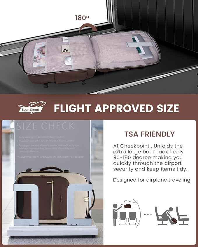 LOVEVOOK 40L Travel Backpack for Women & Men, Airline Approved Carry On Luggage with 3 Packing Cubes, TSA Overnight Bags, Waterproof Personal Item Bag, Weekender Essentials Backpacks fits 17" Laptop