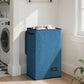 SOLEDI Laundry Hamper with Lid 90L Large & Tall Collapsible Laundry Basket, Clothes Hamper with Bag Removable Easy to Carry, Dirty Hampers for Bedroom, Bathroom, Dorm, College, Blue