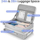 3 Piece Luggage Set 100% PC Hardshell, Front Opening Expandable Suitcase (20/24/28) with Laptop Compartment & Free Custom PVC Covers, Trunk Style Lightweight Spinner Wheels TSA Lock (Silver)